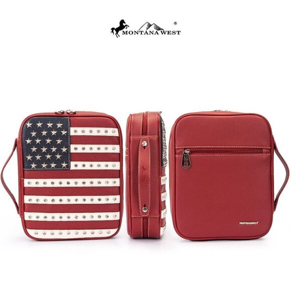 Red Montana West American Patriotic Patriot Collection Bible Cover - Picture 4 of 5